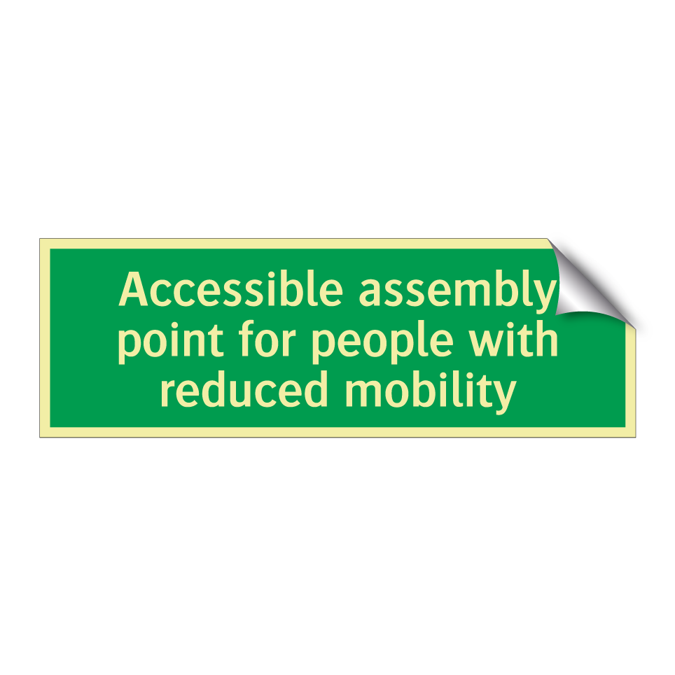 Accessible assembly point for people with reduced mobility