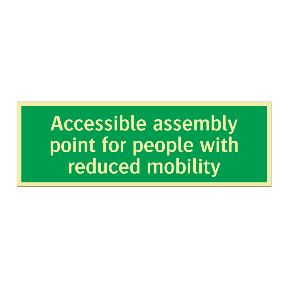 Accessible assembly point for people with reduced mobility