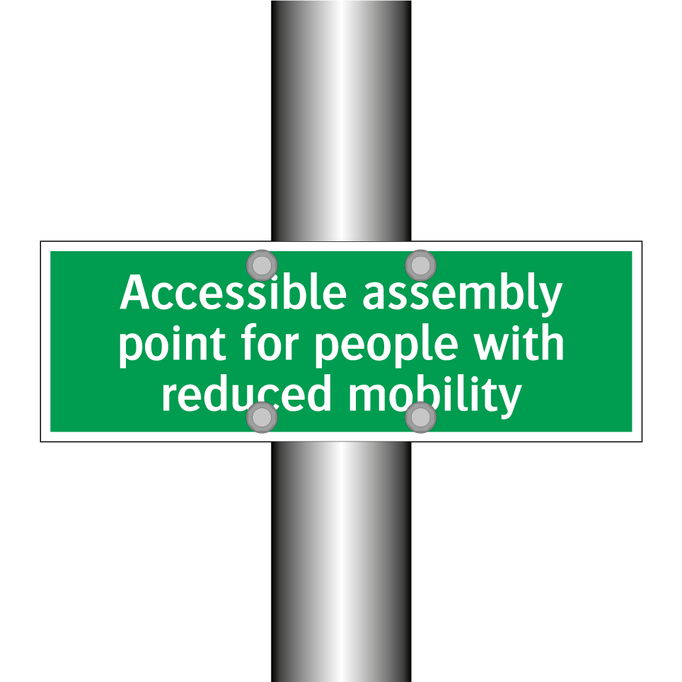 Accessible assembly point for people with reduced mobility