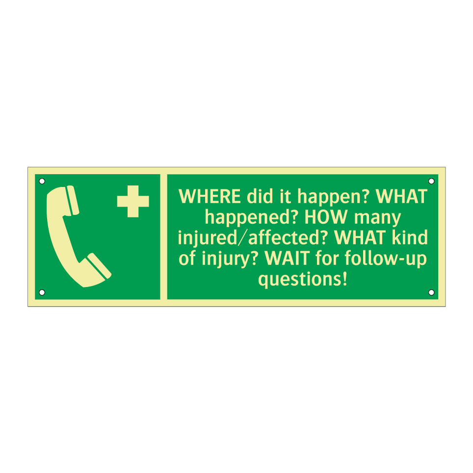 WHERE did it happen? WHAT happened? HOW many injured/affected? WHAT kind of injury? WAIT for follow-up questions!