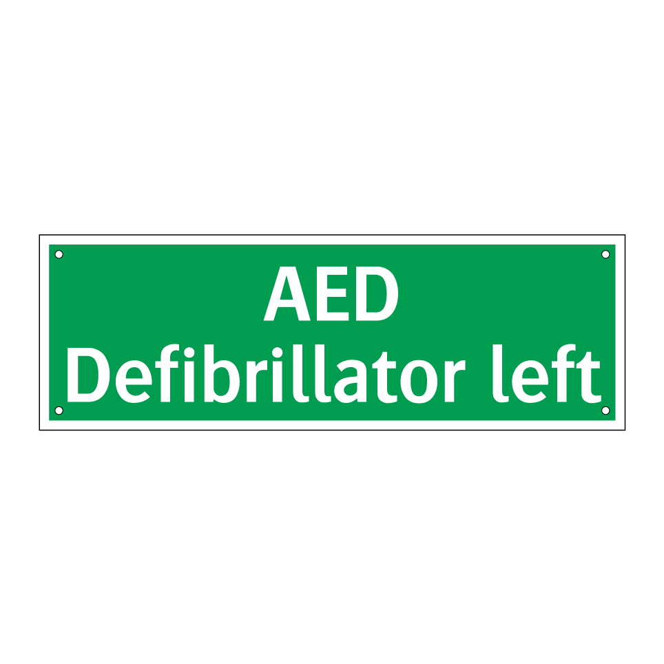 AED Defibrillator left