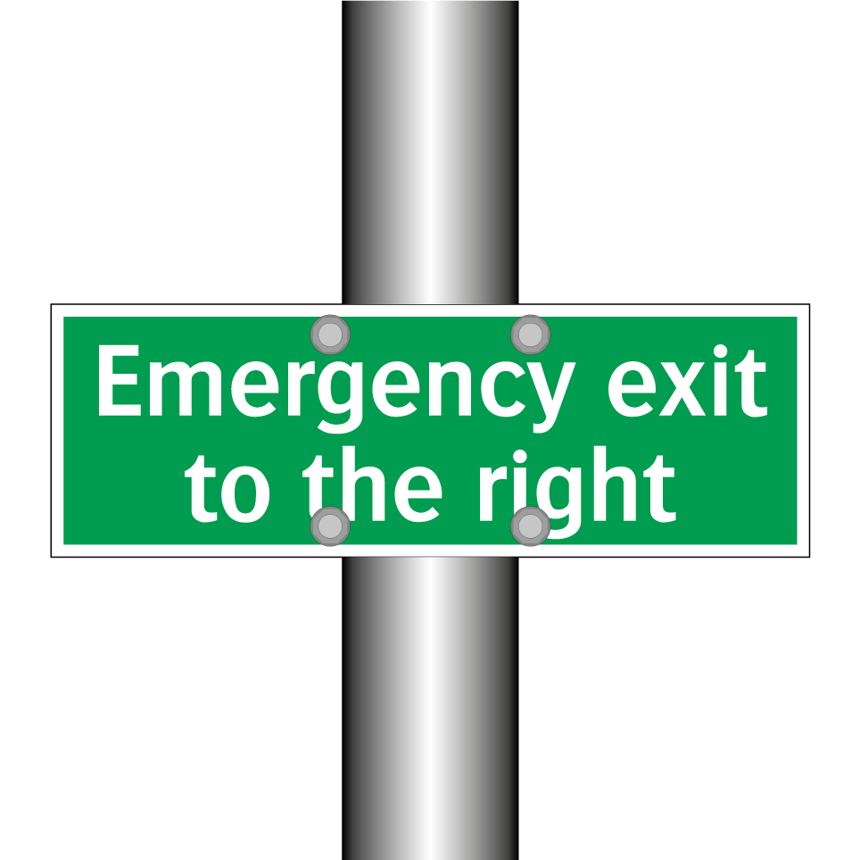 Emergency exit to the right