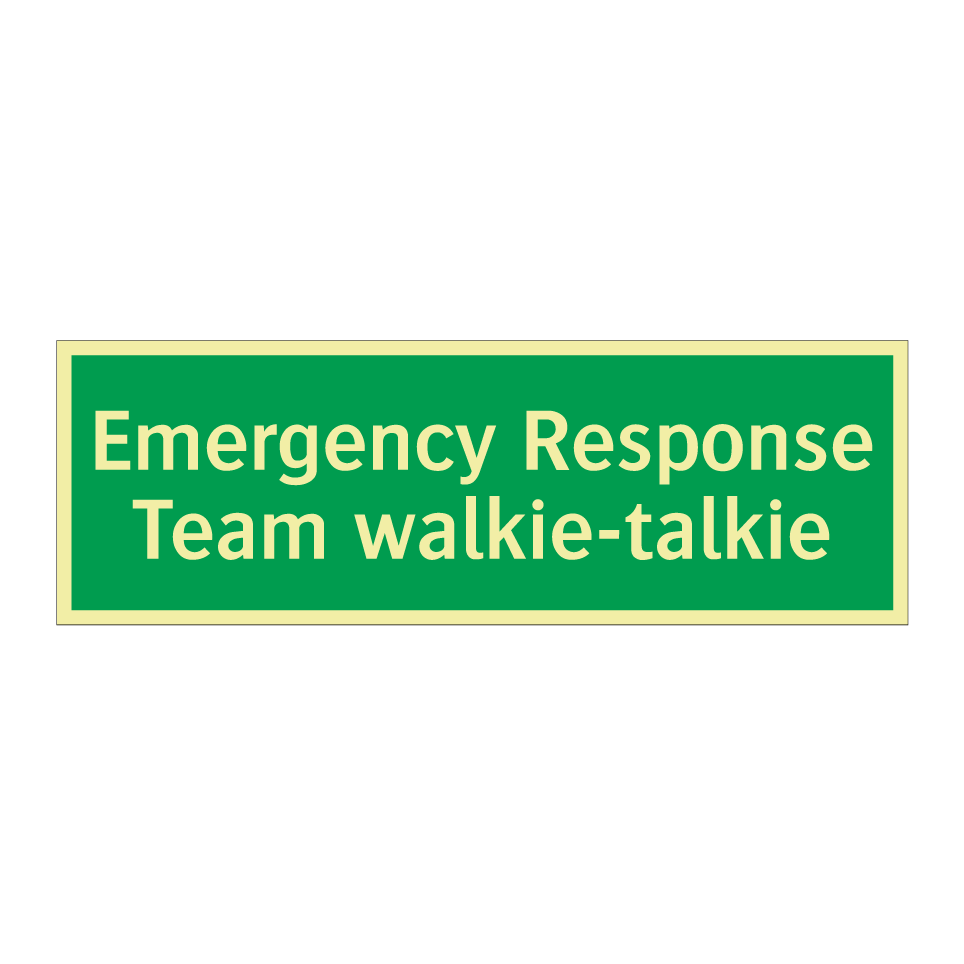Emergency Response Team walkie-talkie