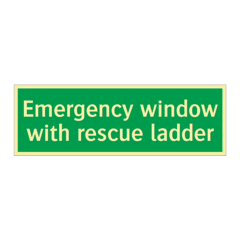 Emergency window with rescue ladder