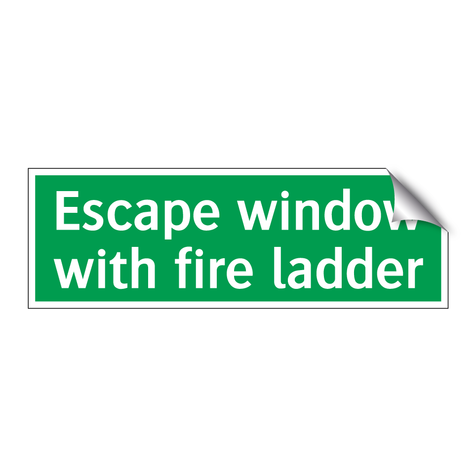 Escape window with fire ladder