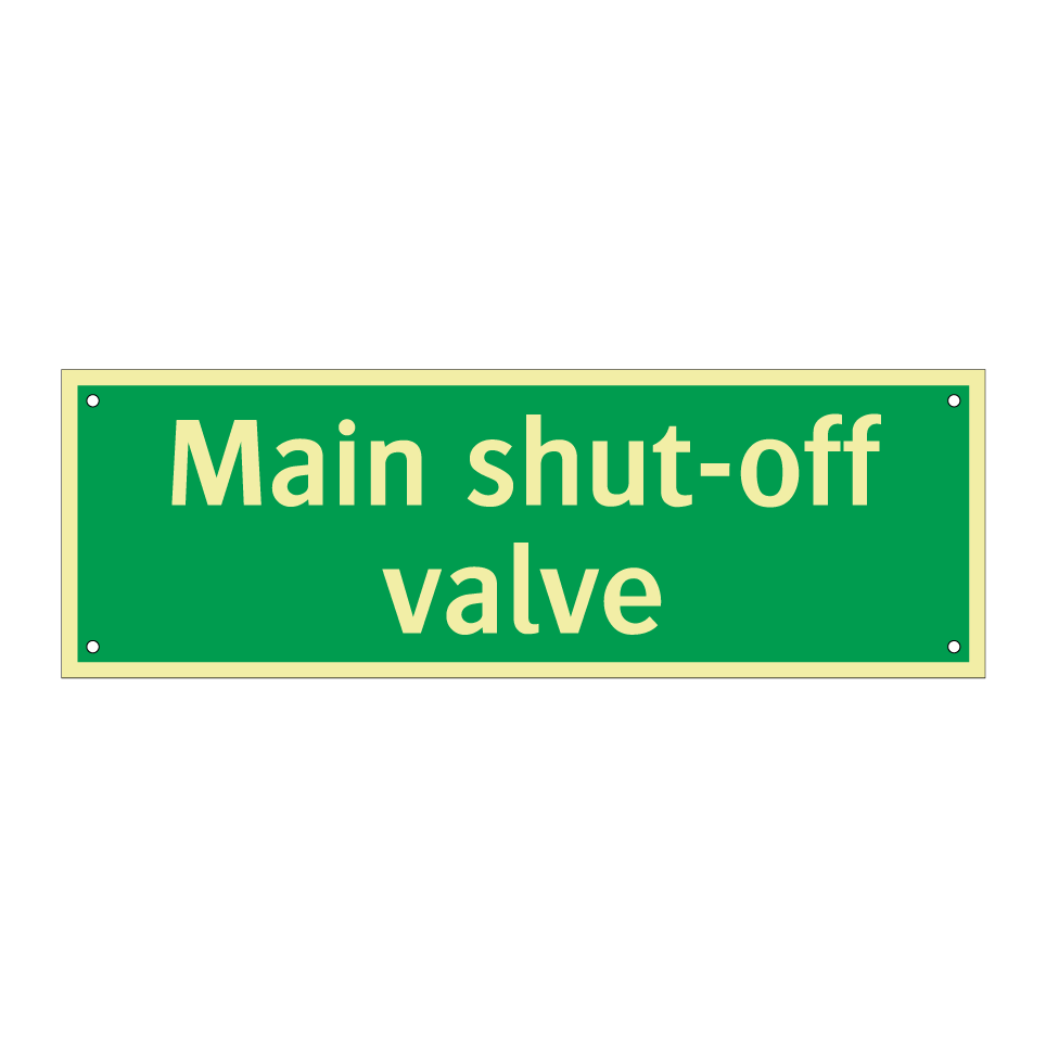 Main shut-off valve