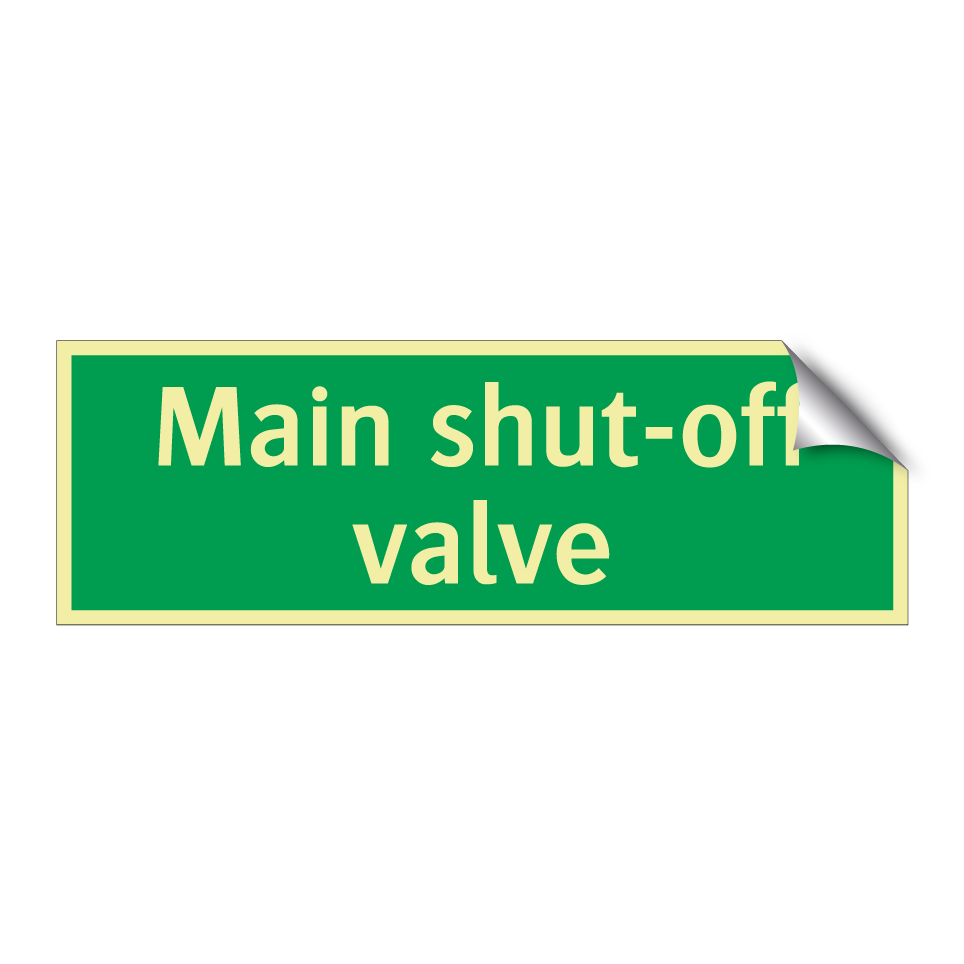 Main shut-off valve