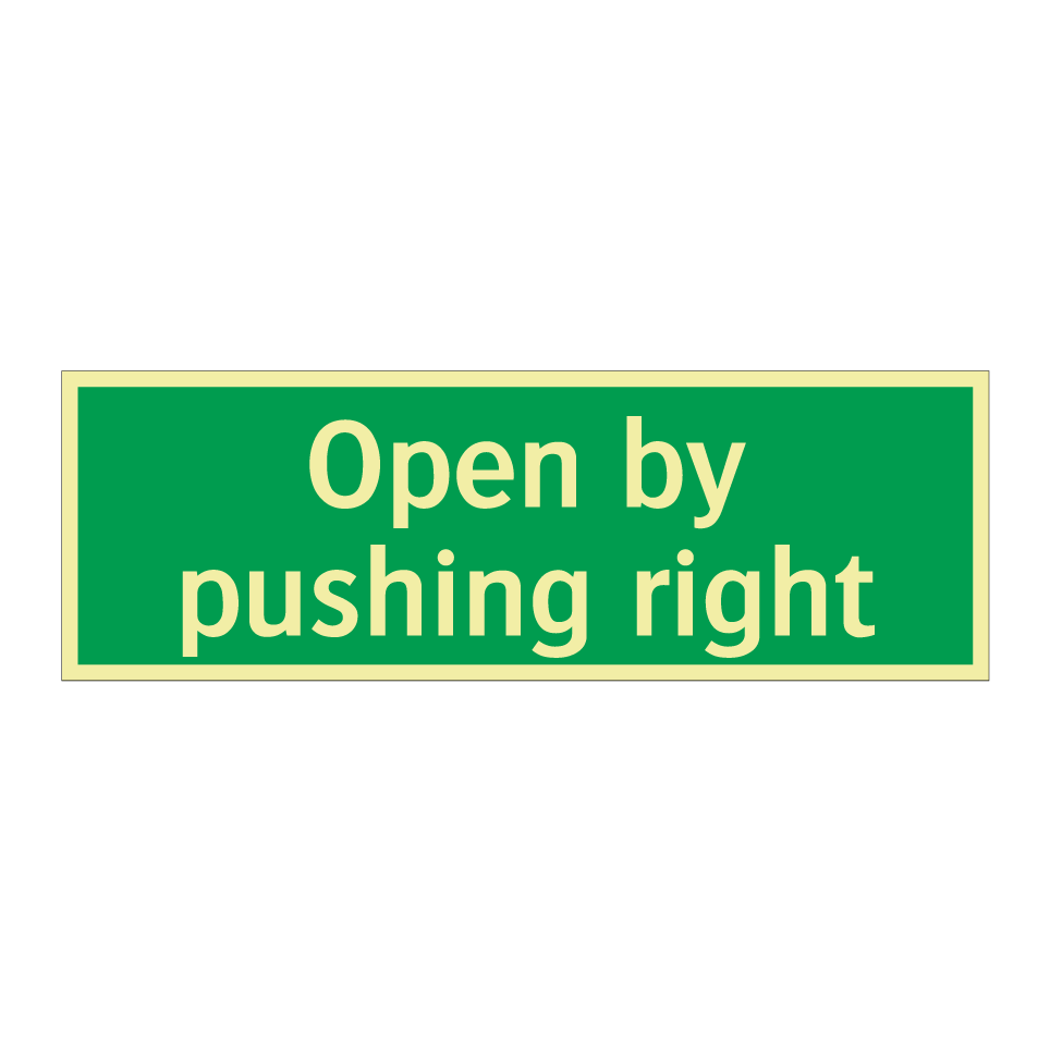 Open by pushing right