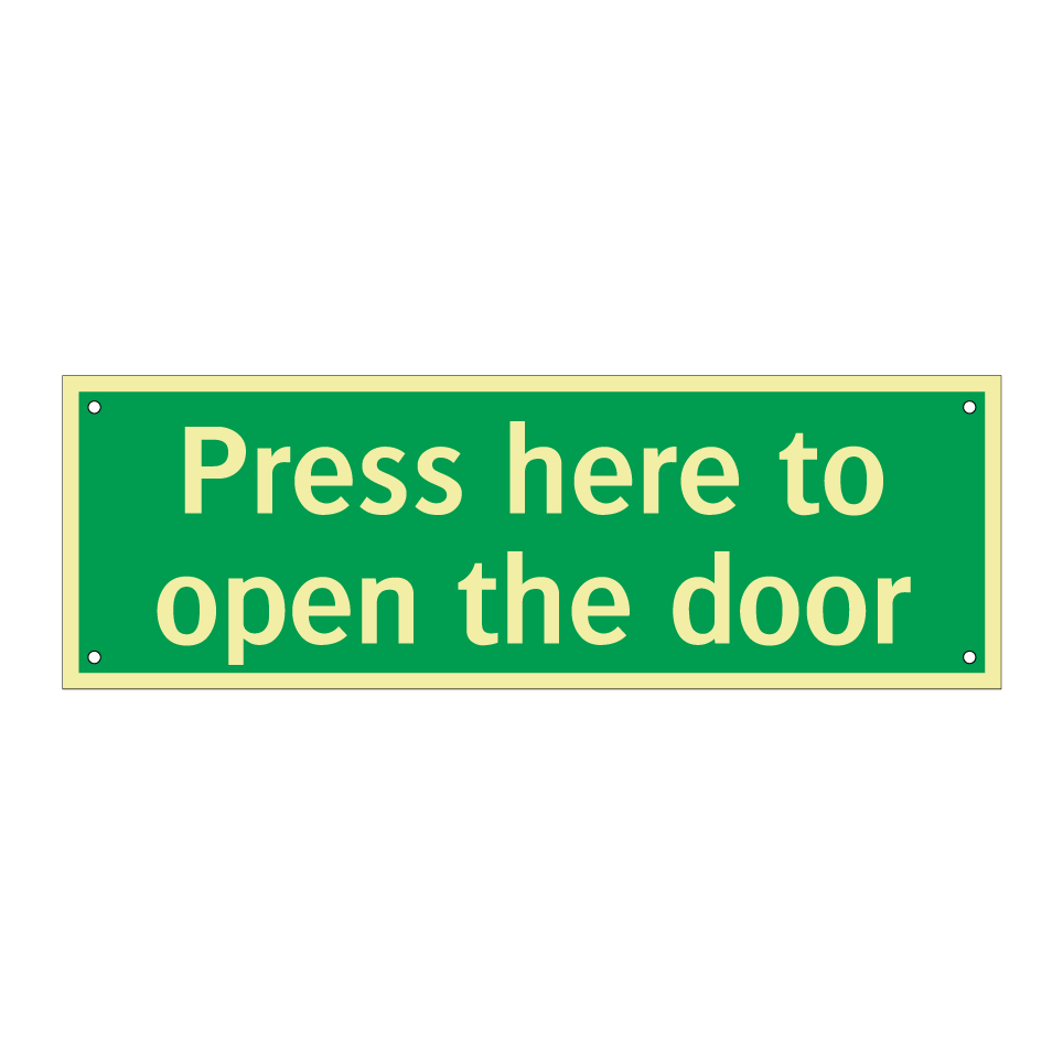 Press here to open the door