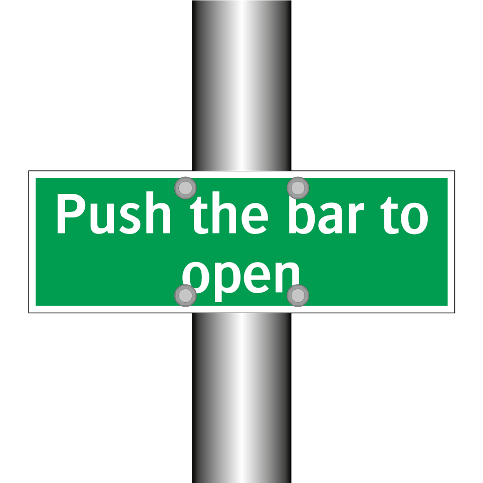 Push the bar to open