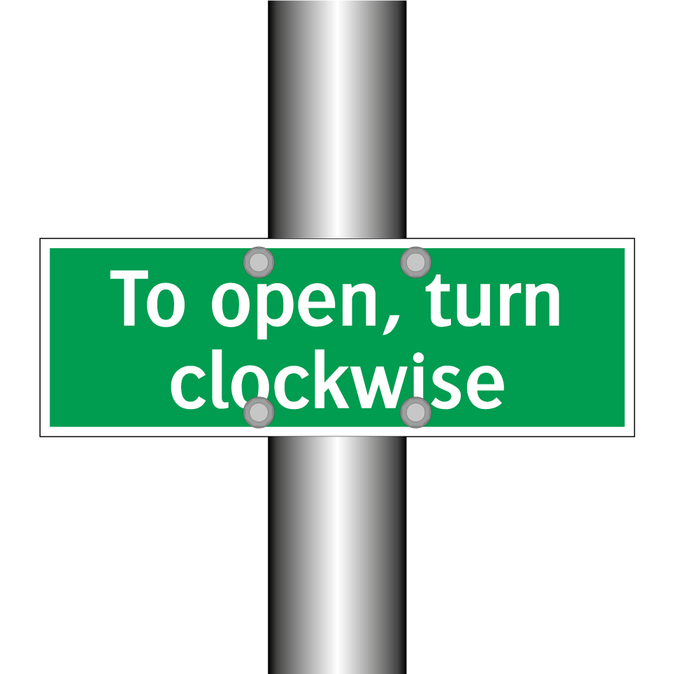 To open, turn clockwise