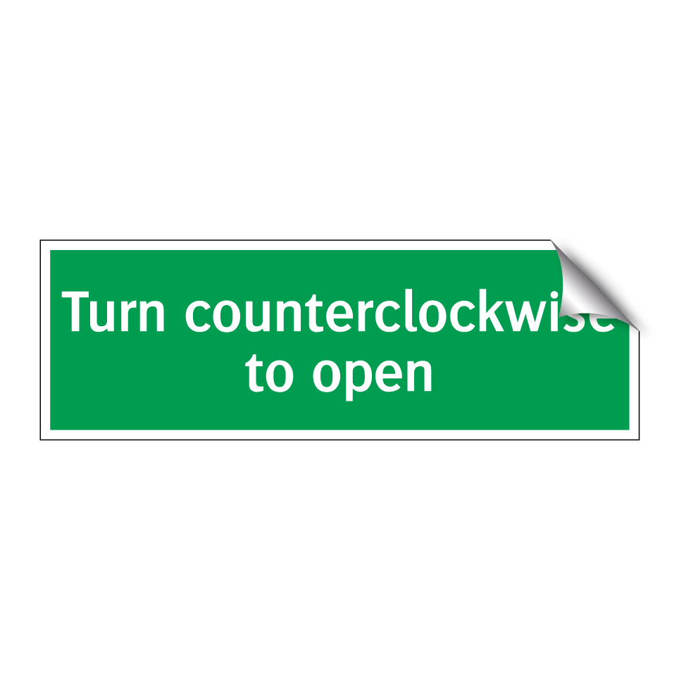 Turn counterclockwise to open