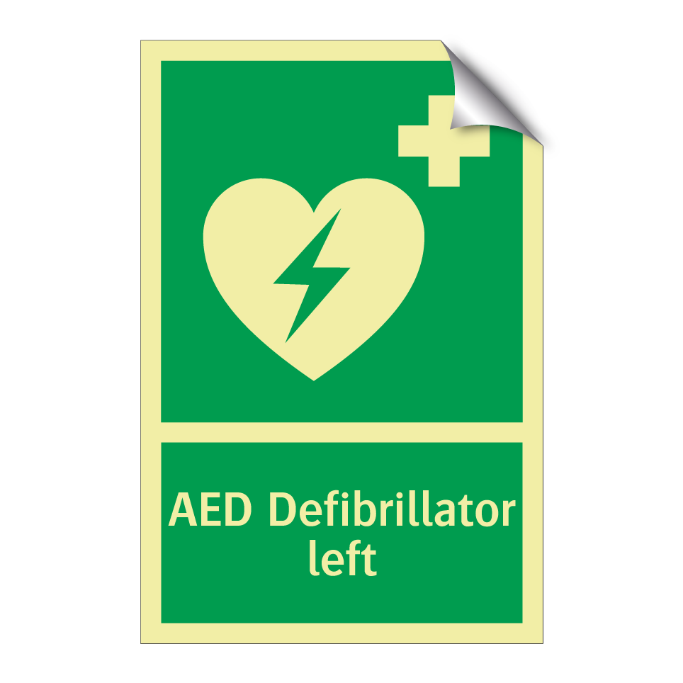 AED Defibrillator left