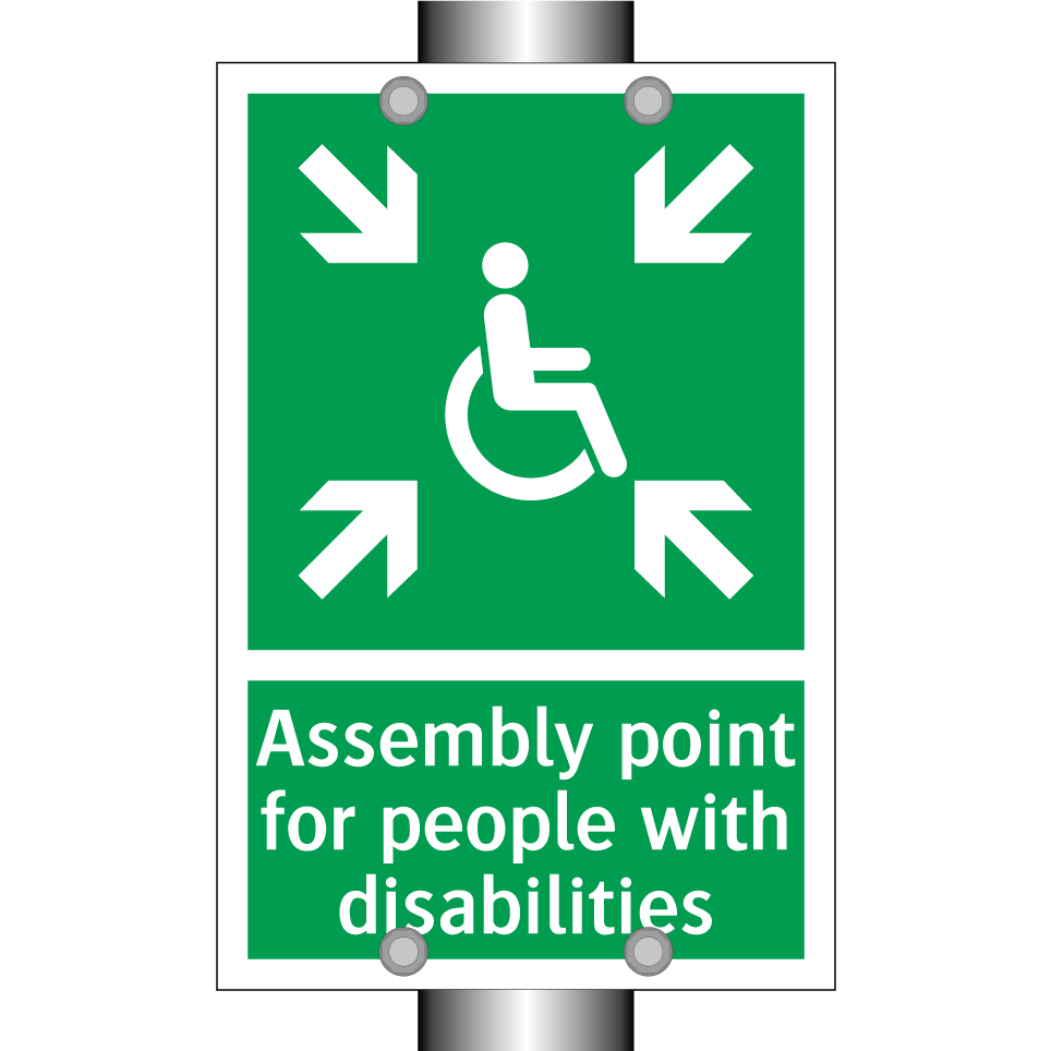 Assembly point for people with disabilities
