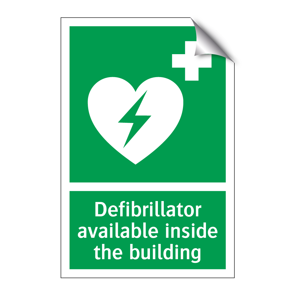 Defibrillator available inside the building