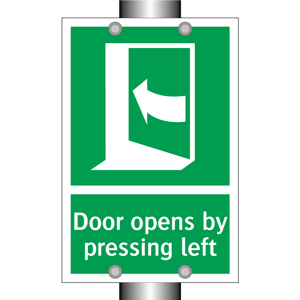 Door opens by pressing left