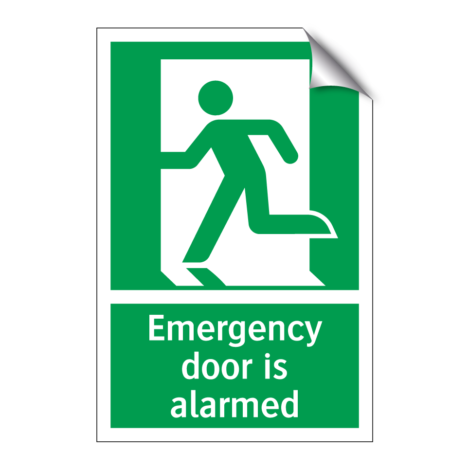Emergency door is alarmed