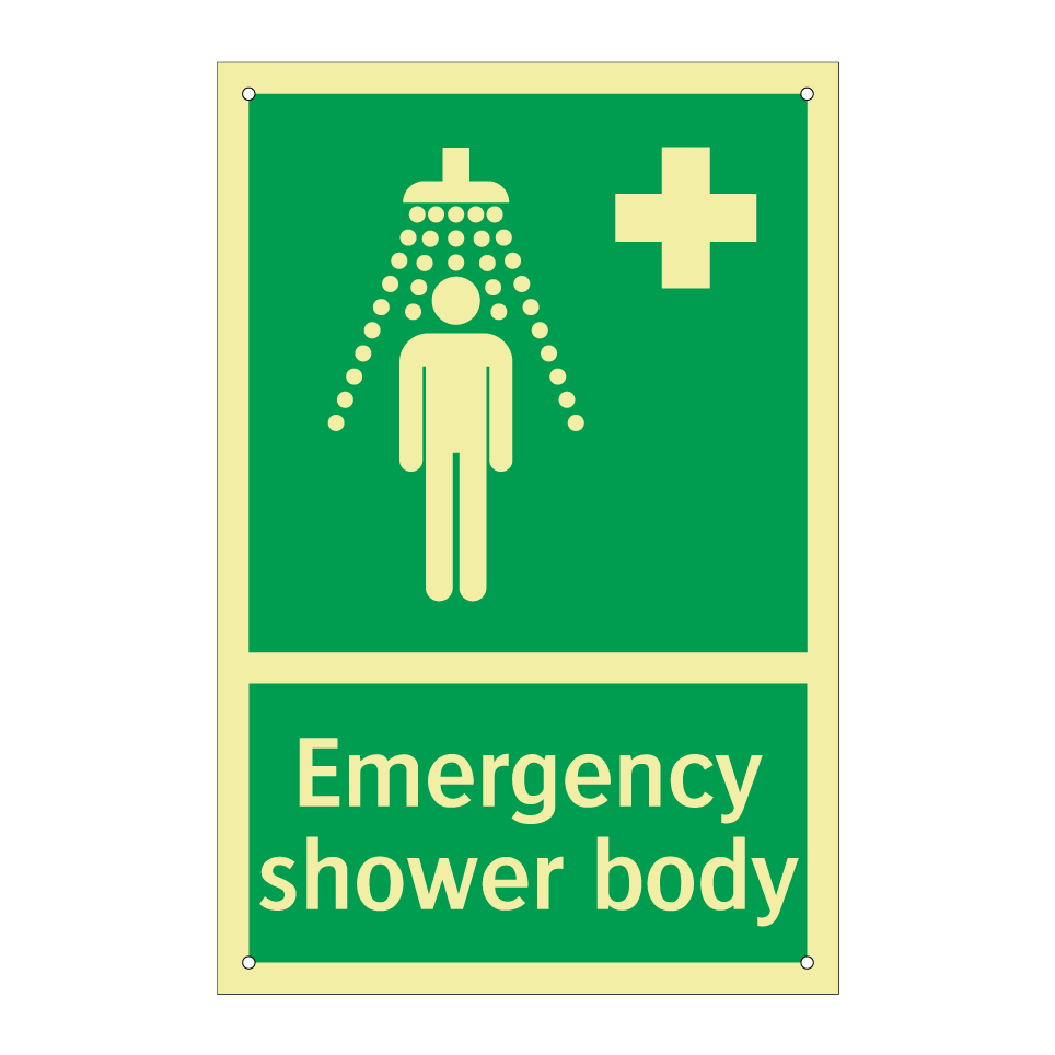Emergency shower body