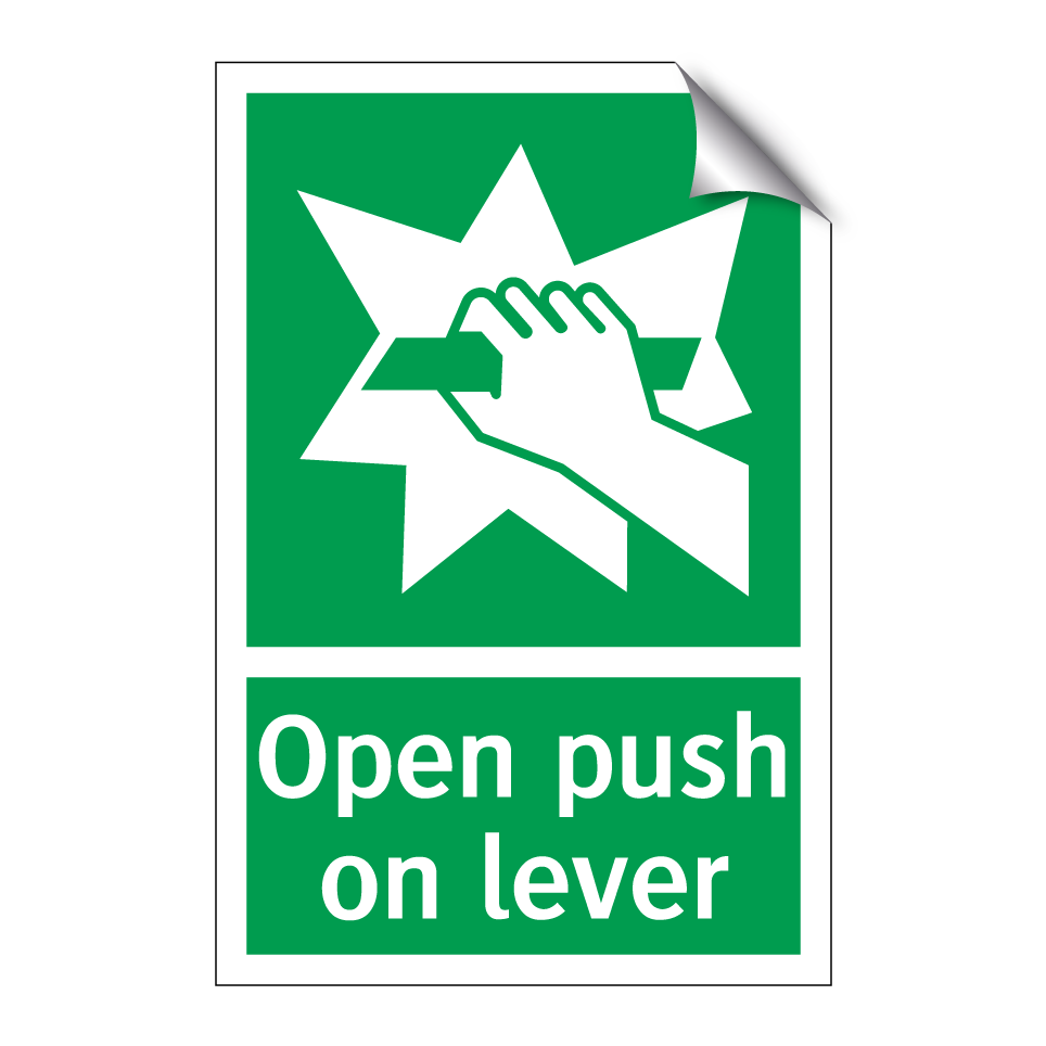 Open push on lever