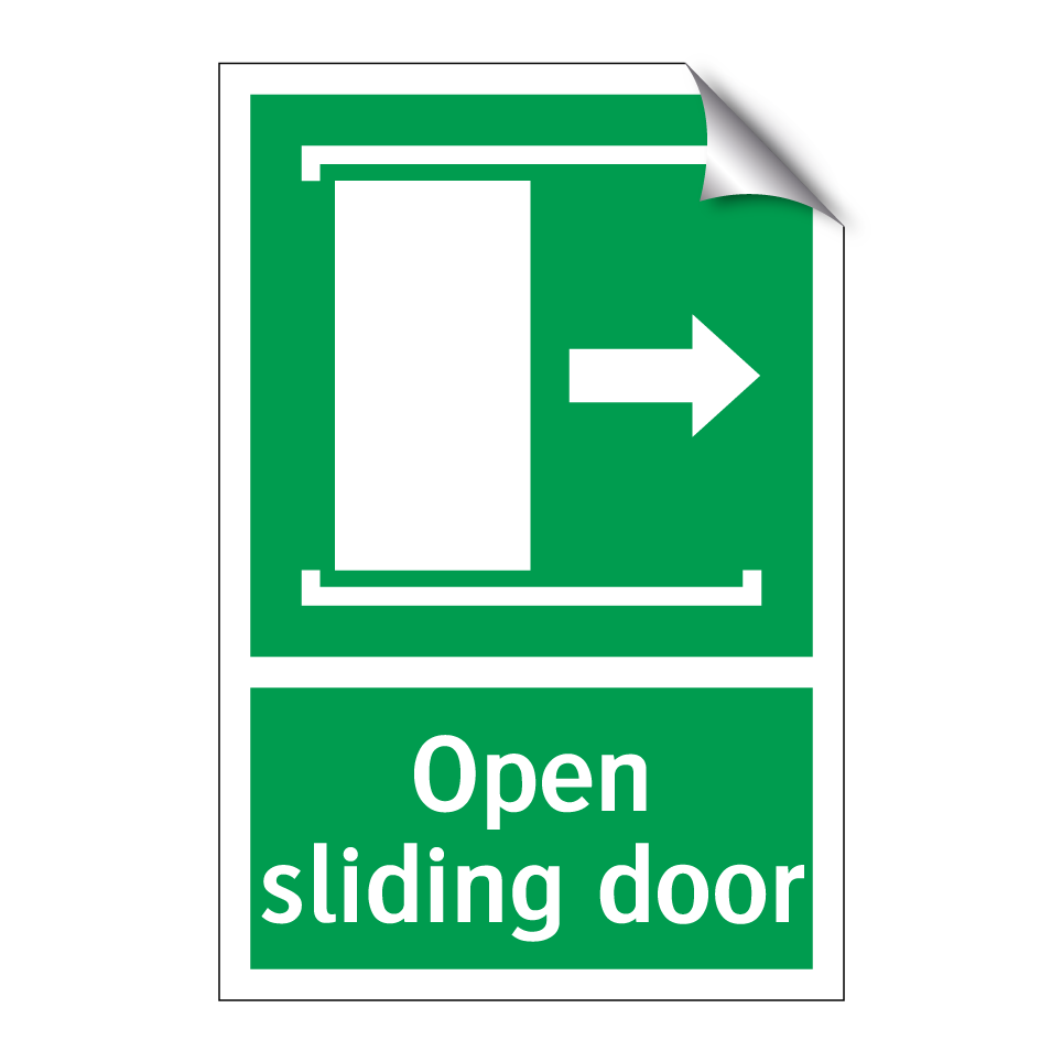Open sliding door