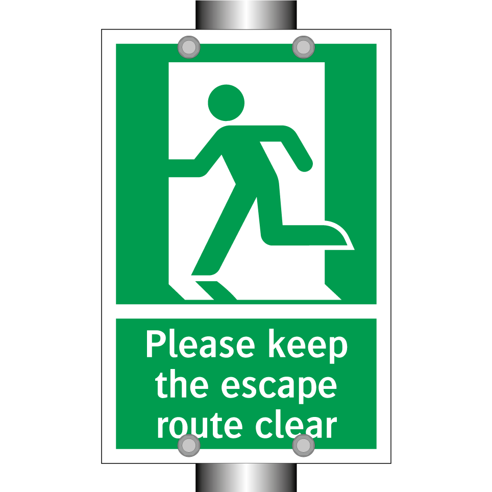 Please keep the escape route clear