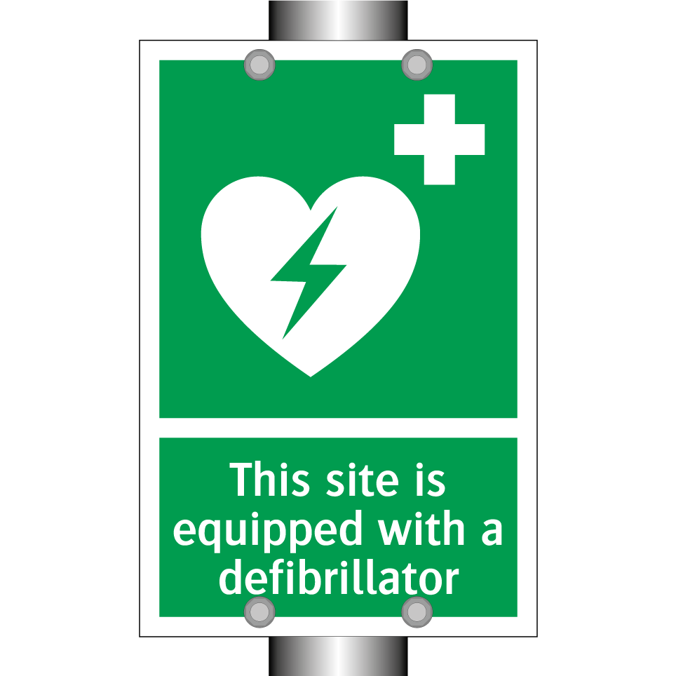 This site is equipped with a defibrillator