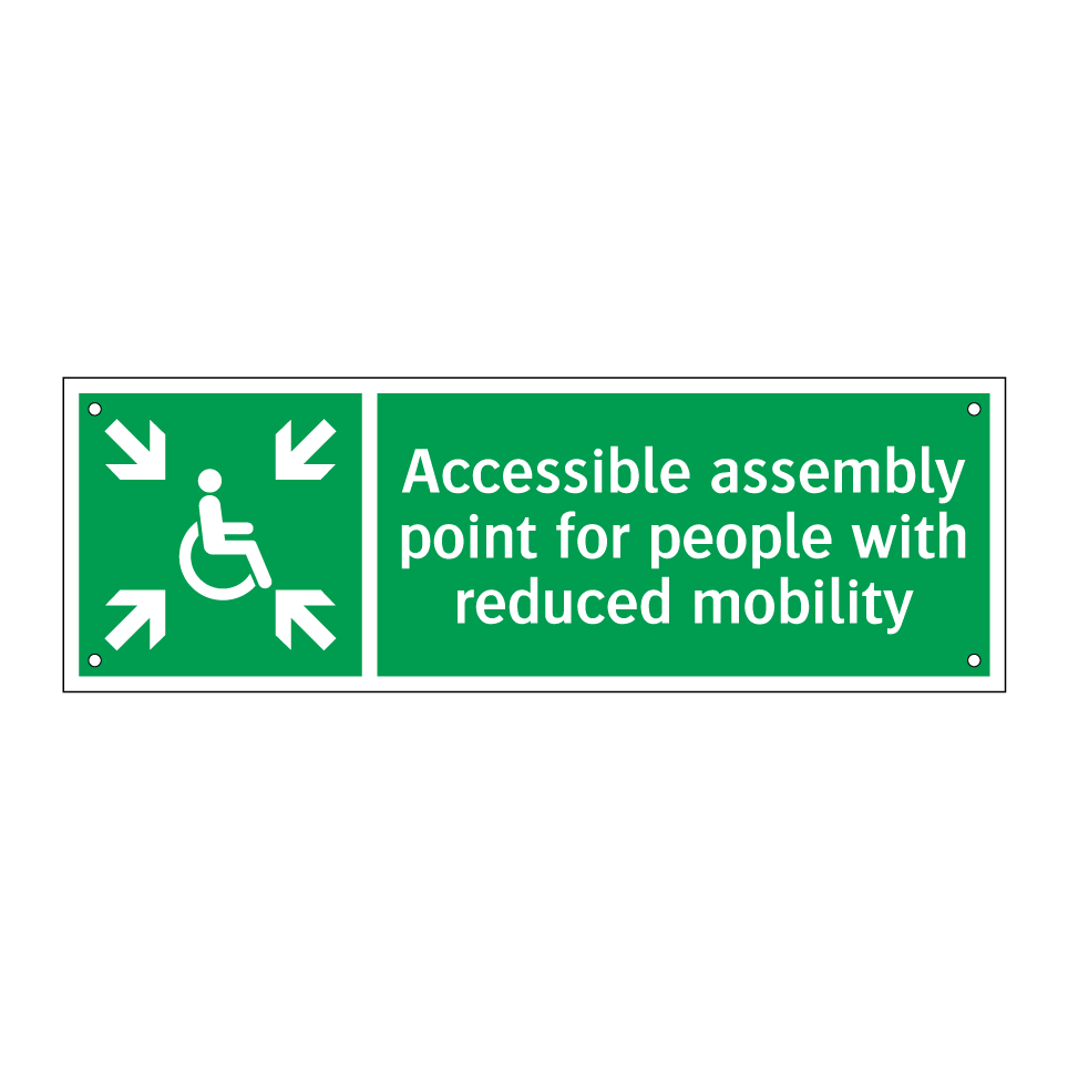 Accessible assembly point for people with reduced mobility