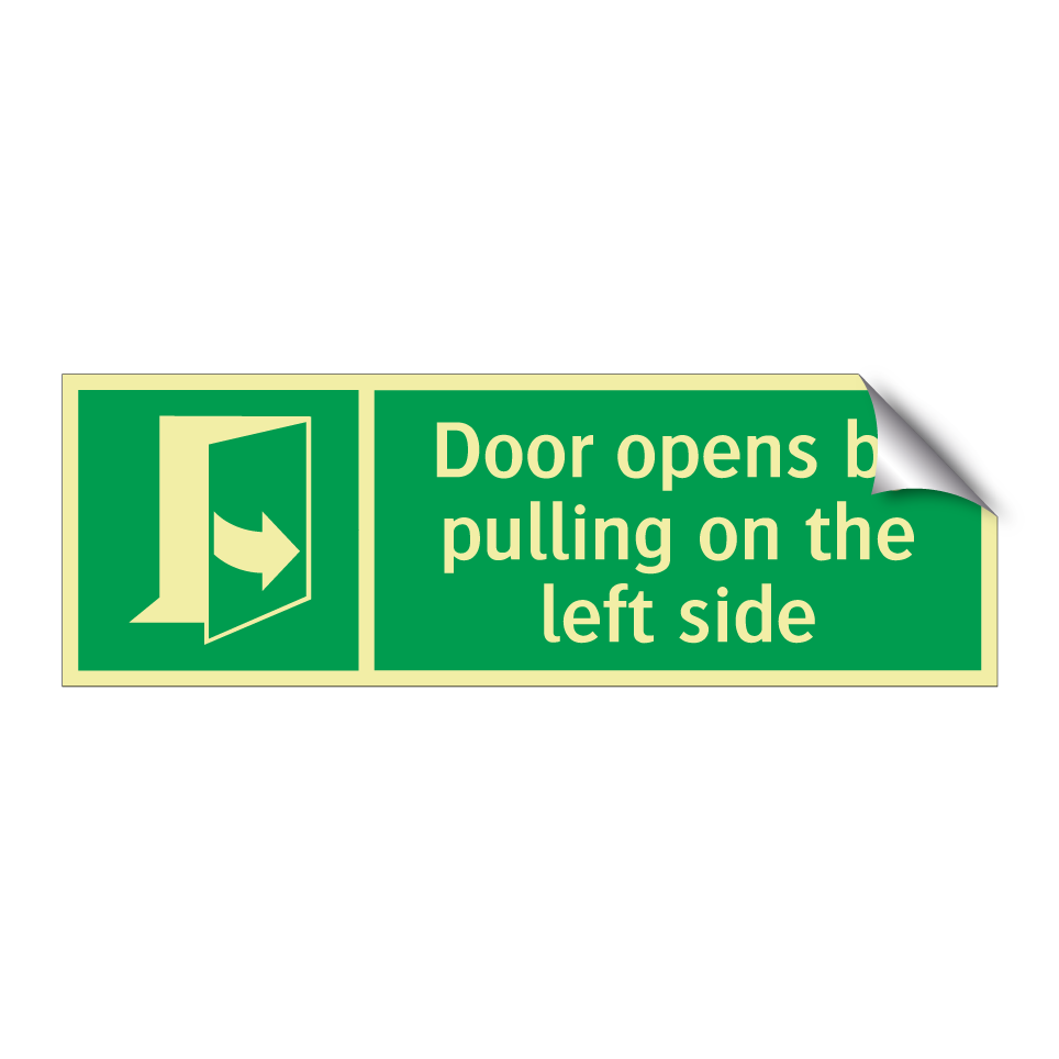 Door opens by pulling on the left side