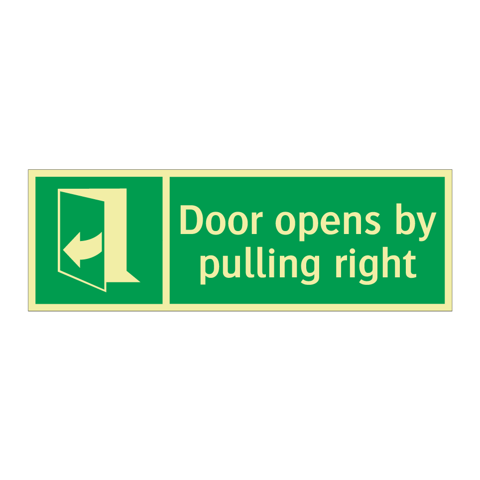Door opens by pulling right