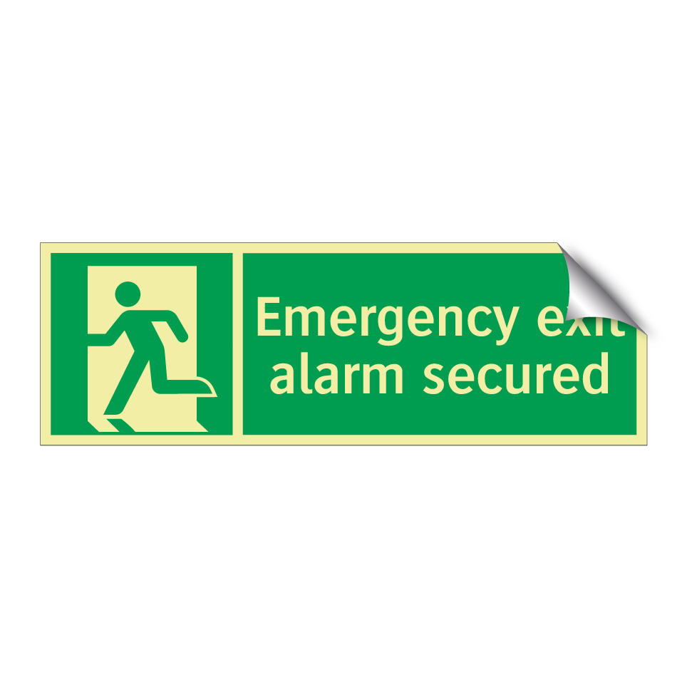 Emergency exit alarm secured