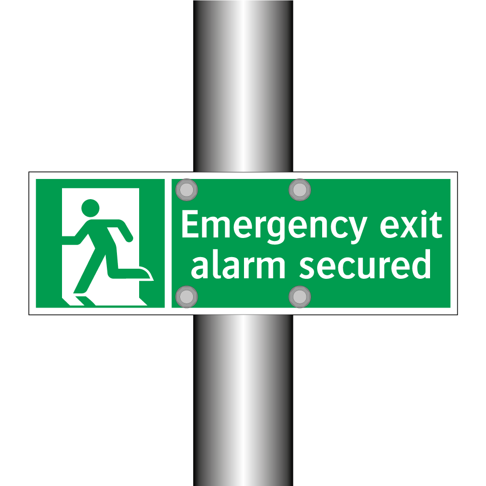 Emergency exit alarm secured