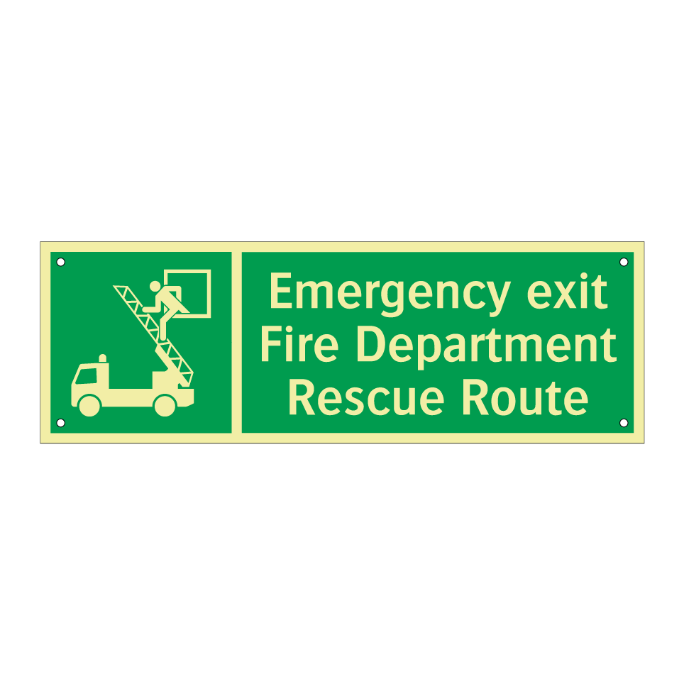 Emergency exit Fire Department Rescue Route