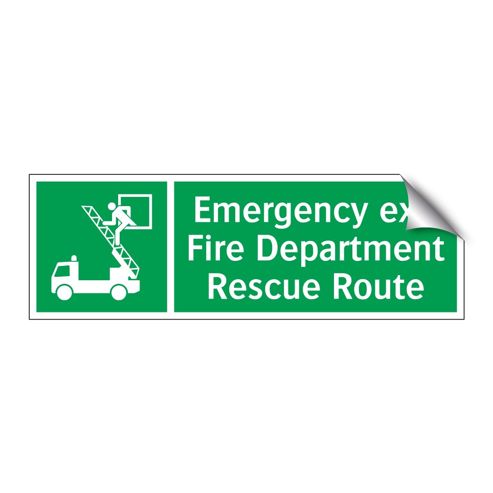 Emergency exit Fire Department Rescue Route