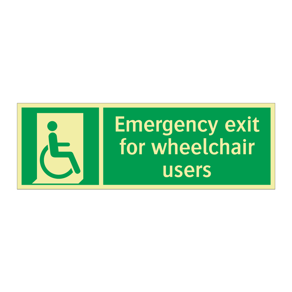 Emergency exit for wheelchair users