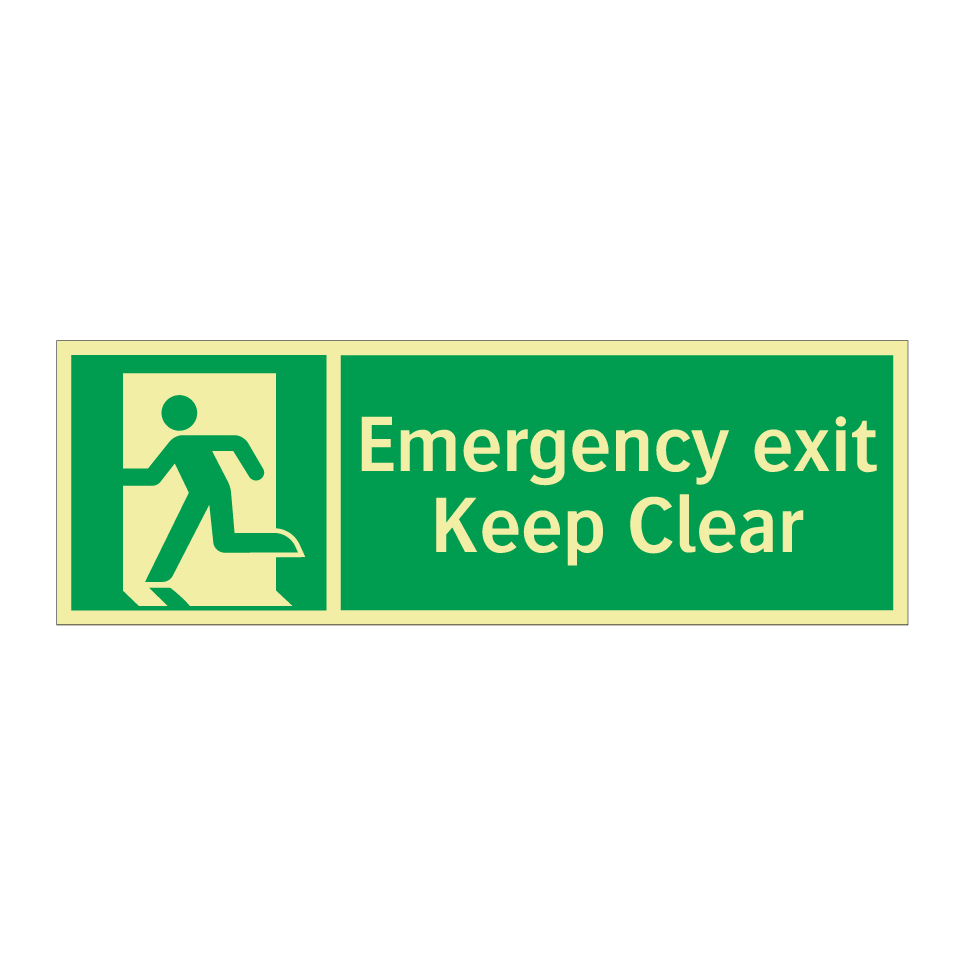 Emergency exit Keep Clear