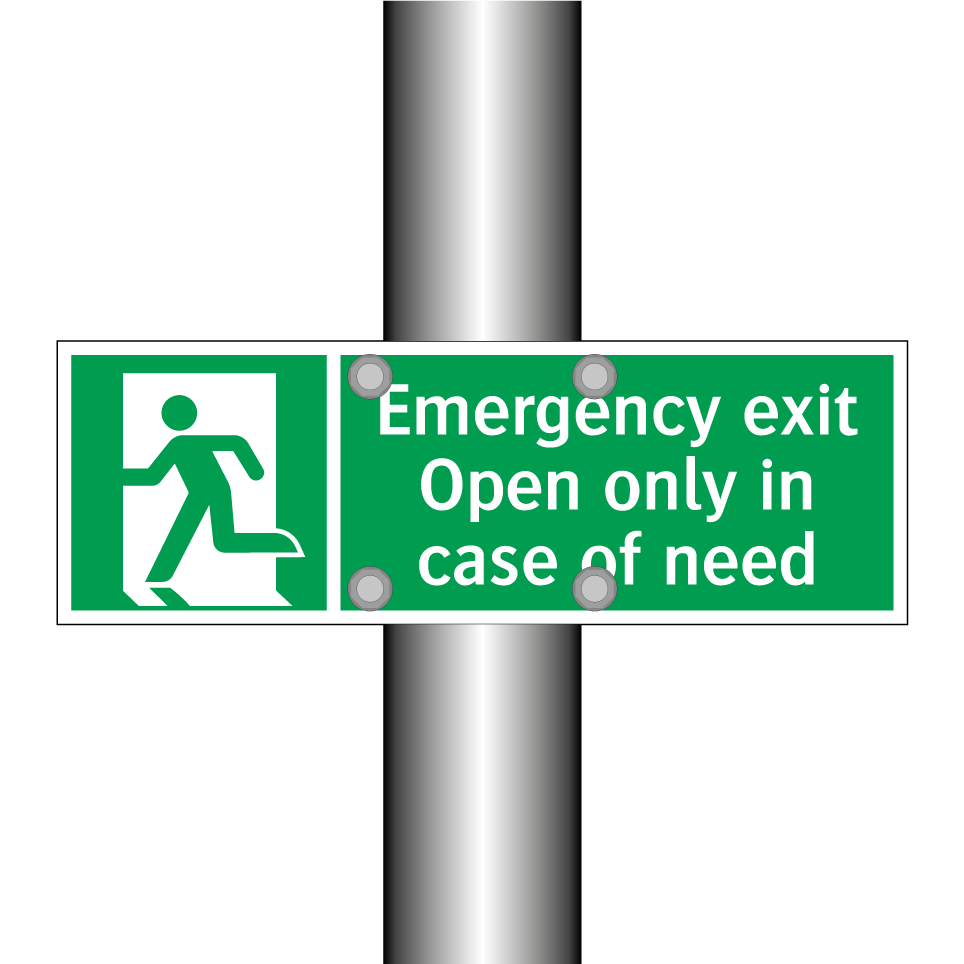Emergency exit Open only in case of need