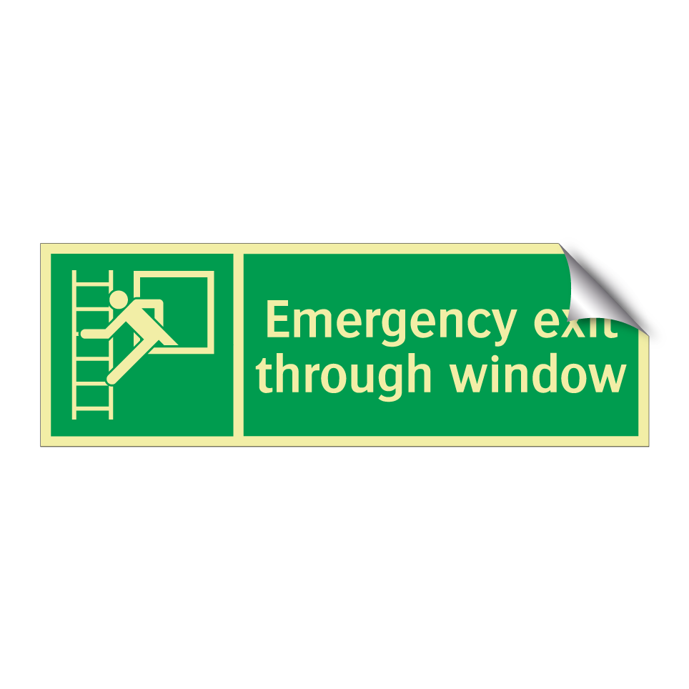 Emergency exit through window