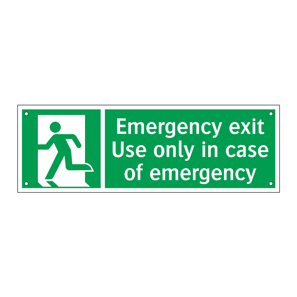Emergency exit Use only in case of emergency