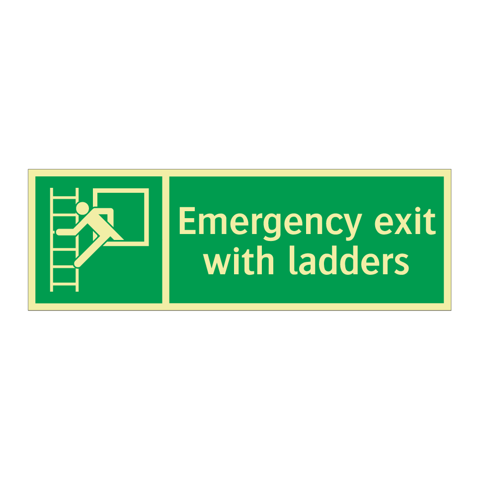 Emergency exit with ladders