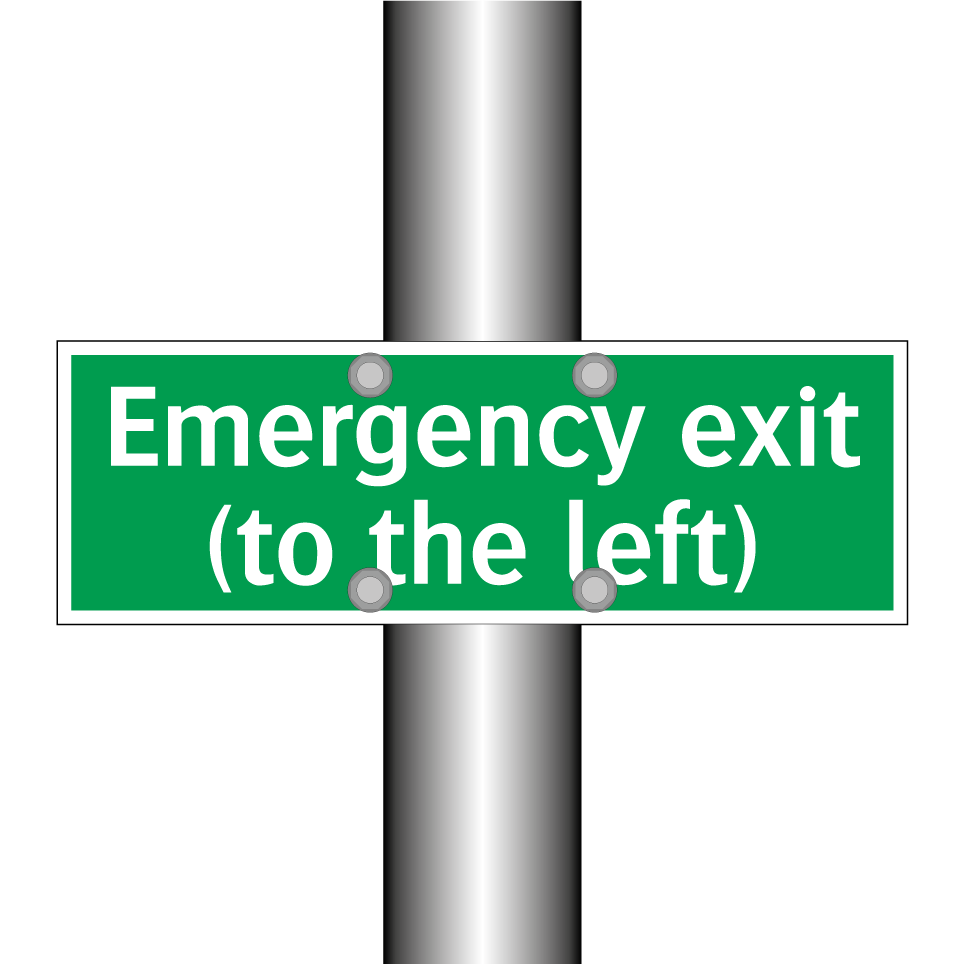 Emergency exit (to the left)