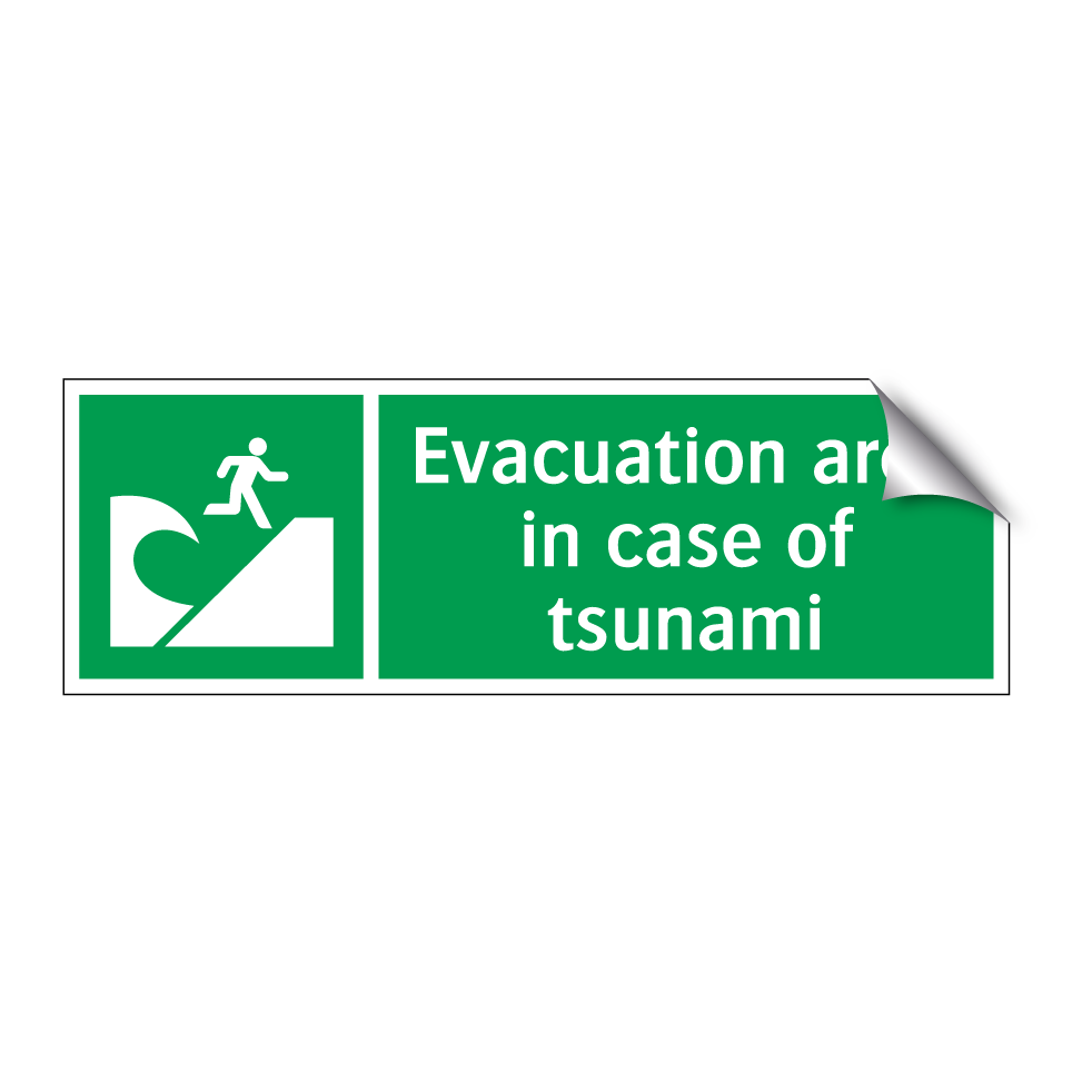 Evacuation area in case of tsunami