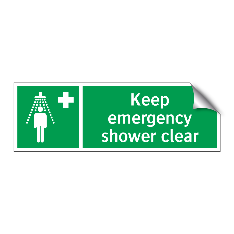 Keep emergency shower clear