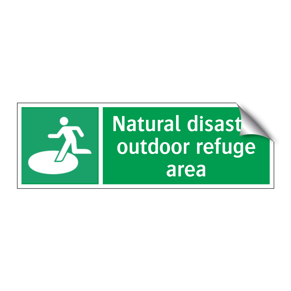 Natural disaster outdoor refuge area