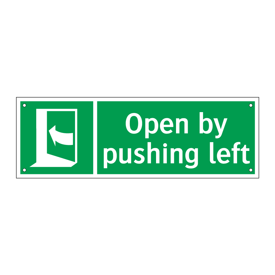 Open by pushing left