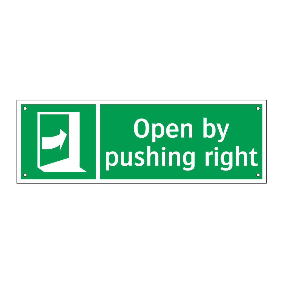 Open by pushing right