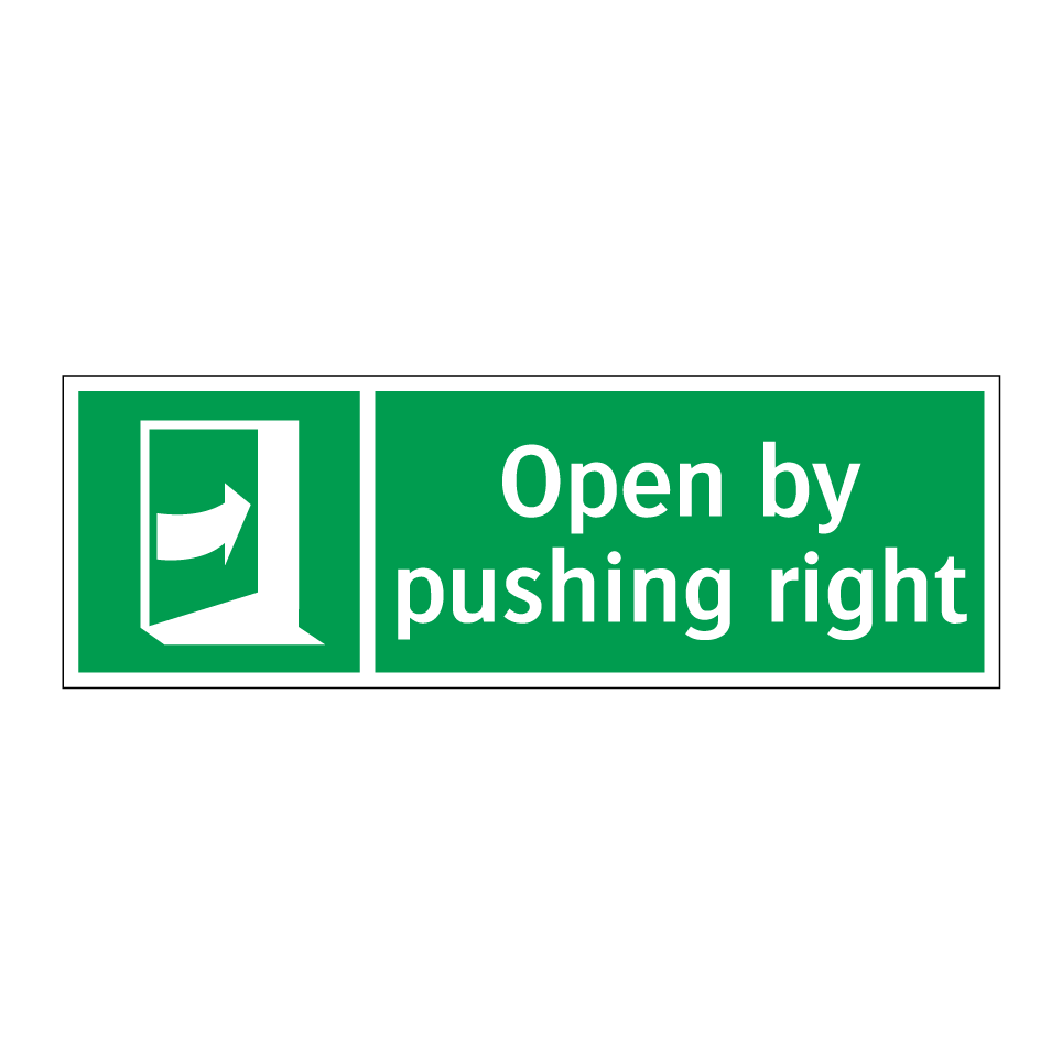 Open by pushing right