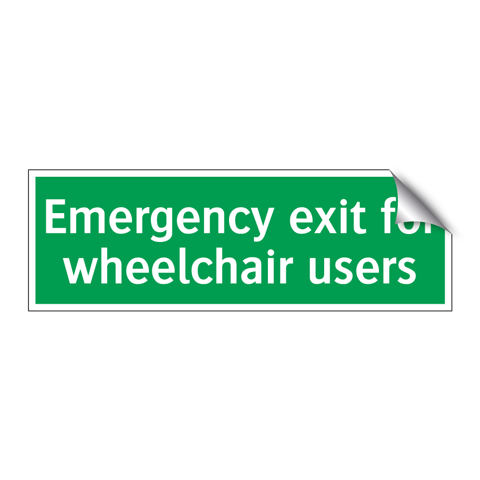 Emergency exit for wheelchair users
