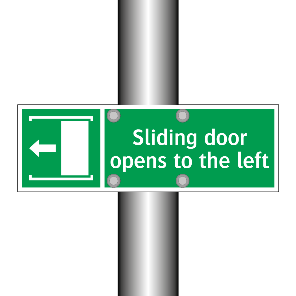 Sliding door opens to the left