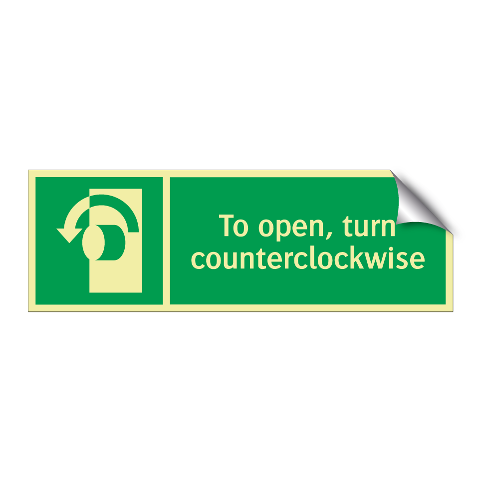 To open, turn counterclockwise