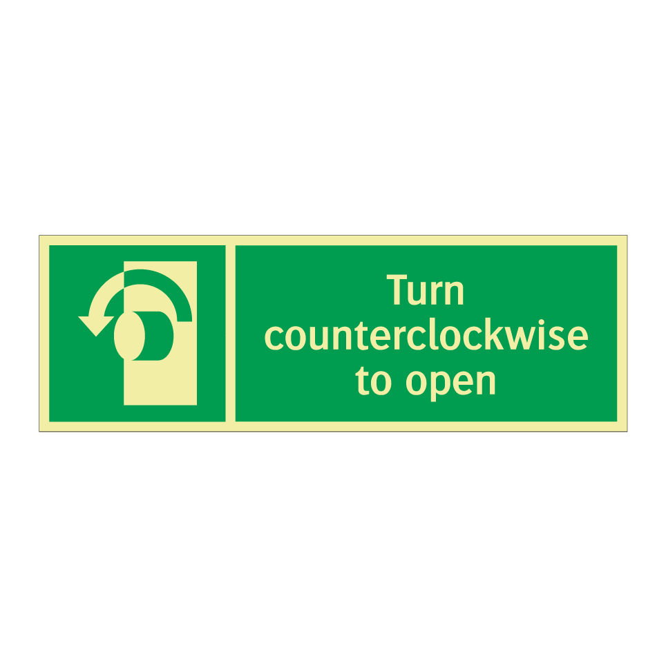 Turn counterclockwise to open